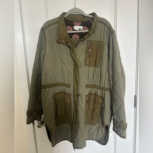 Anthropology green riding jacket